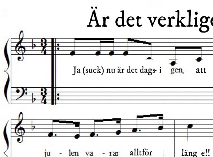 Jag tonsätter en gammal goding 