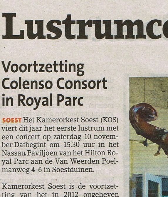 Krantenartikel van 