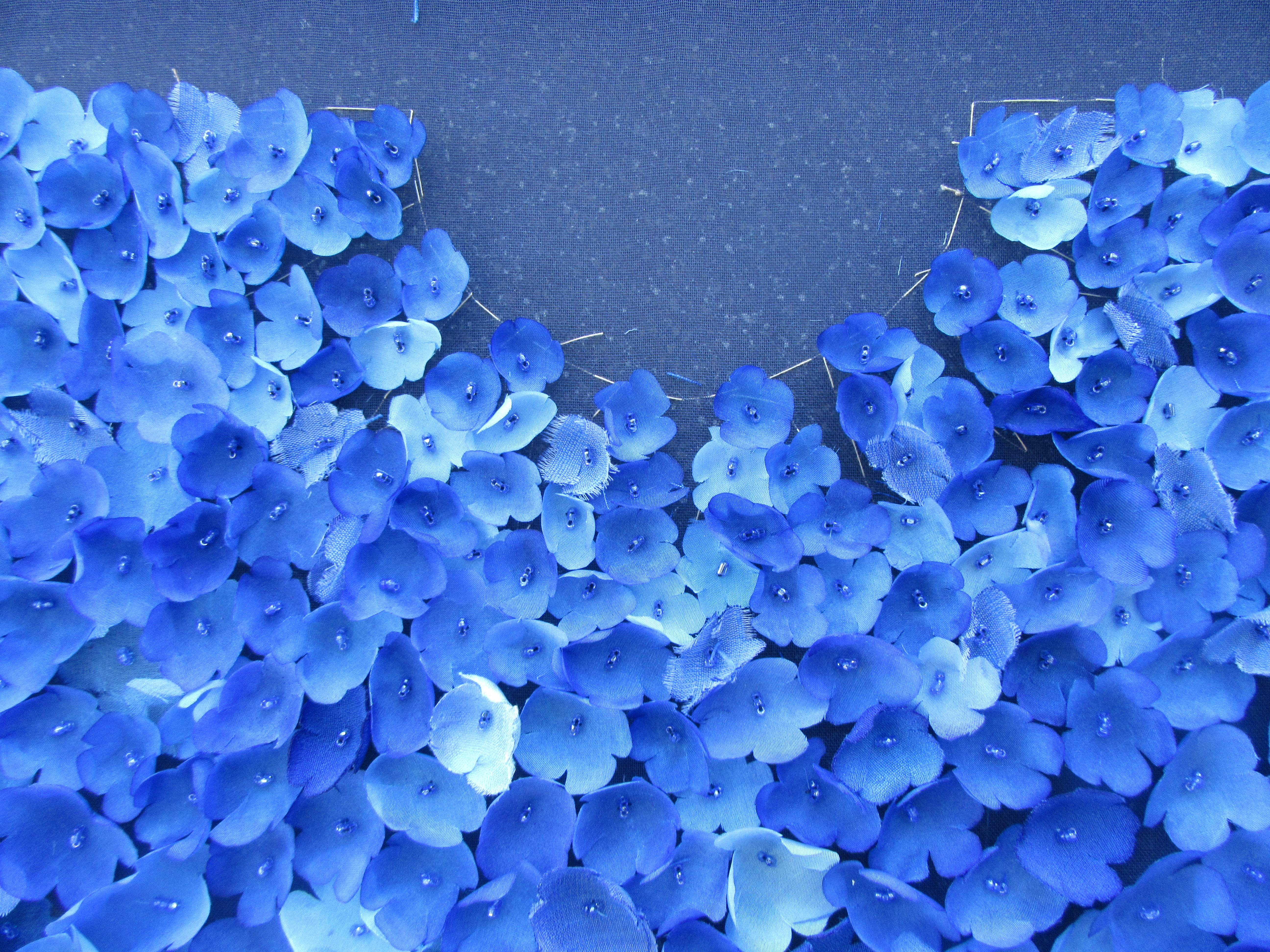 Zijde bloemen met parels