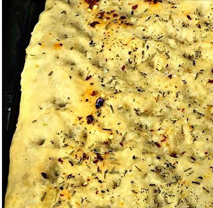 Focaccia Bread_Baked half way through..