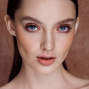 Closeup beauty photoshoot in studio