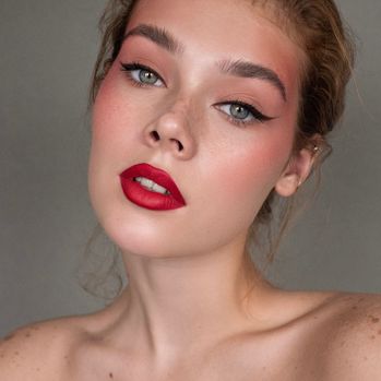 Closeup beauty photoshoot in studio