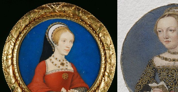 The miniatures of Lady Elizabeth Grey and Lady Mary Howard side by side