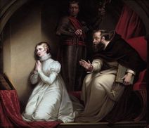 Fecknam's interview with Lady Jane Grey in the Tower by Henry Pierce Bone after James Northcote
