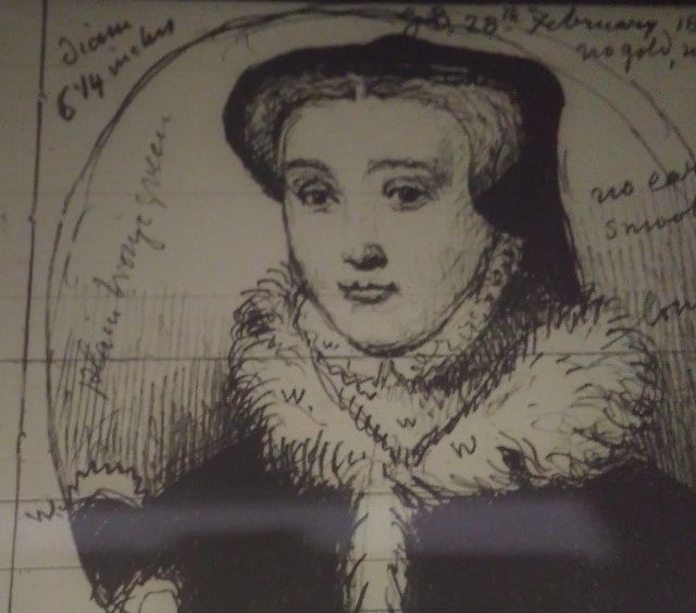 Sketch of the Crozier Portrait George Scharf 1887 ©National Portrait Gallery