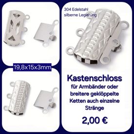 Kastenschloss silbern