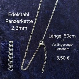 Edelstahl Panzerkette 50cm+