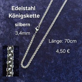 Edelstahl Königskette 70cm