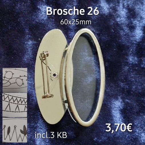 Brosche 26 silber   3x