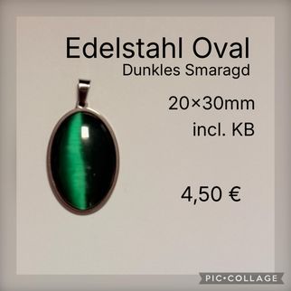 Edelstahl Oval