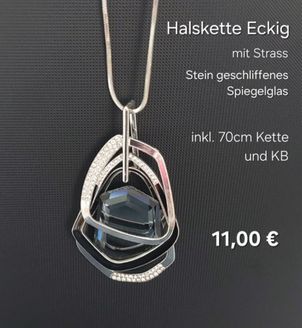 Halskette Eckig