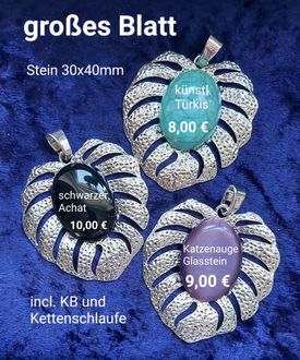 großes Blatt schwarz 2x