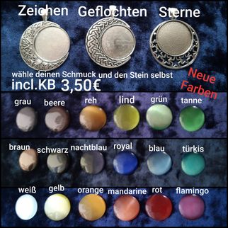 Mond und Sterne - geflochten oder mit Zeichen