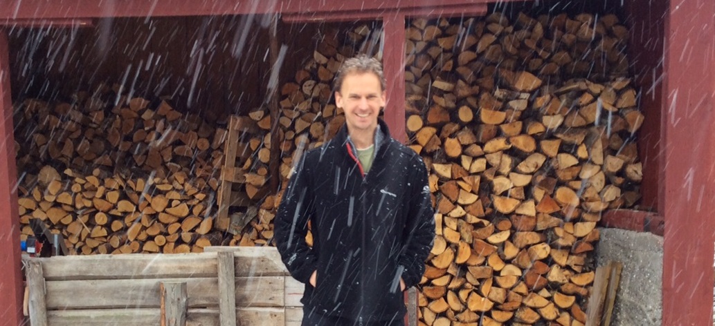 Chris trying to look as Norwegian as possible.