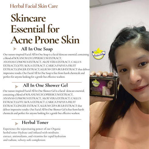 Brown Beige Simple Acne Skincare Essential 5