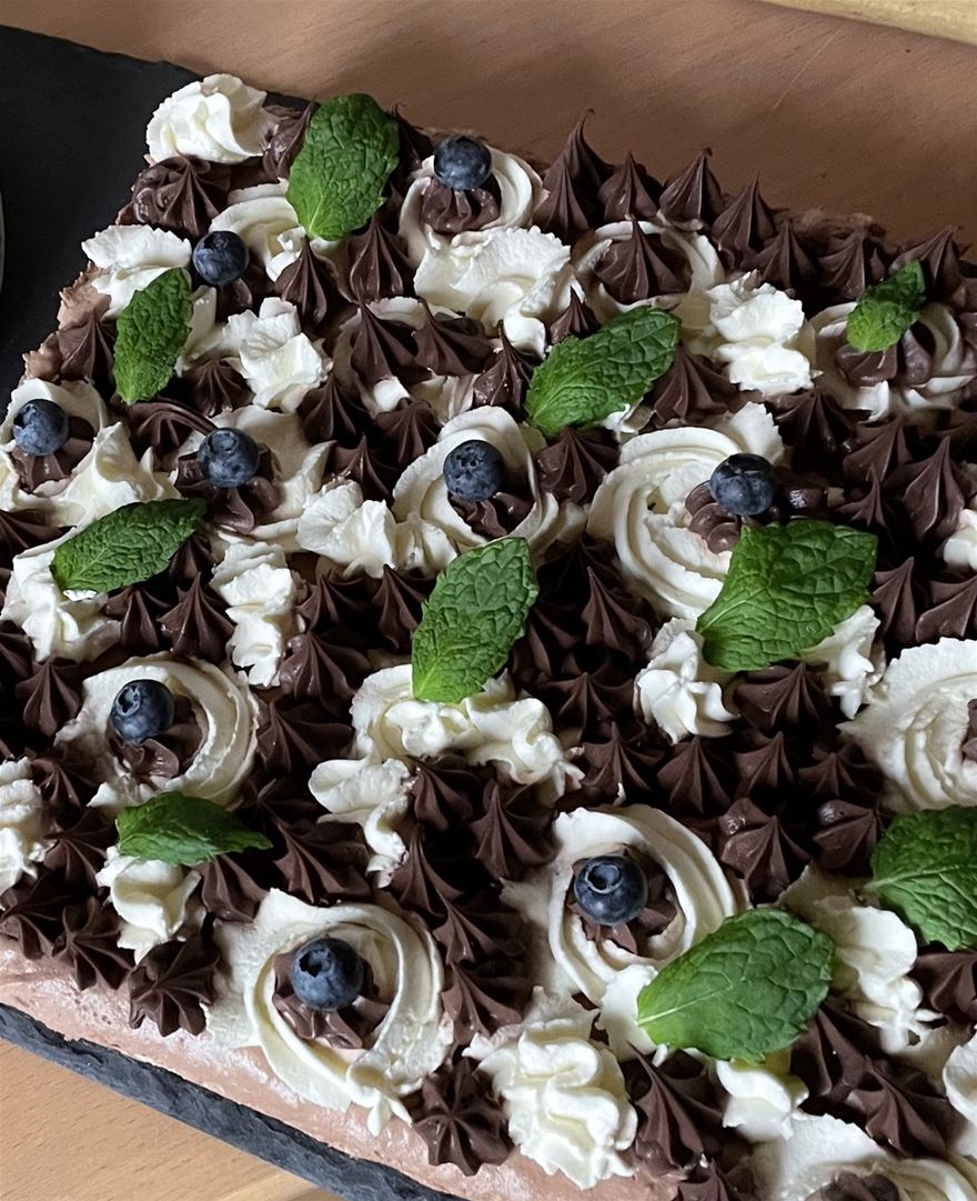 Lavet med chokolade ganache