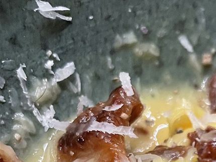 Her det med gul zucchini og pancetta.