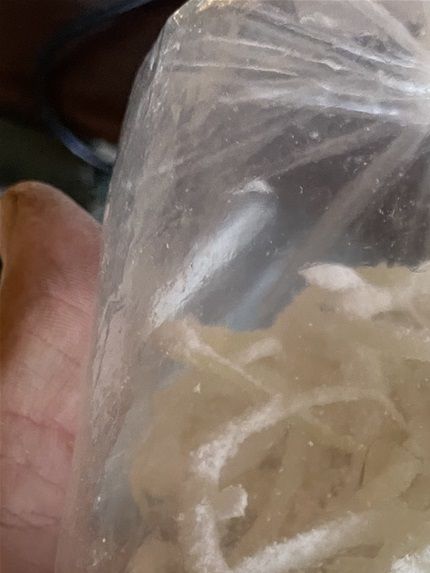 Her ses løgene med havrefibermelet ..