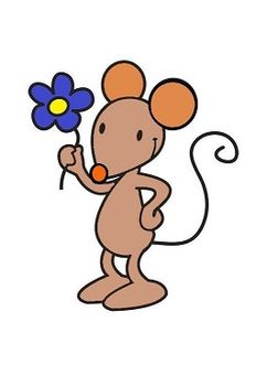Eddi mit Blume bunt Nase32