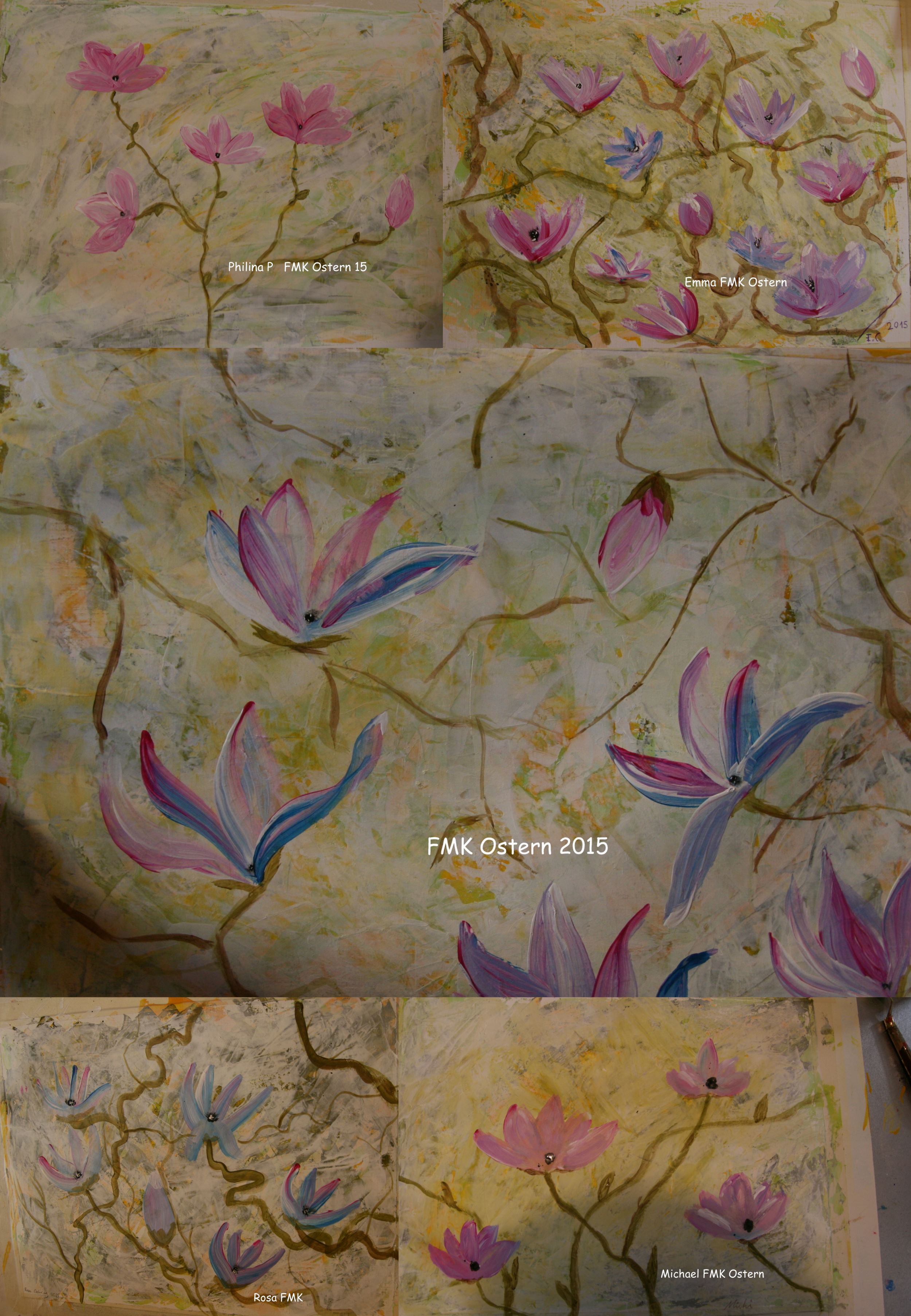 Magnolien Acrylfarben