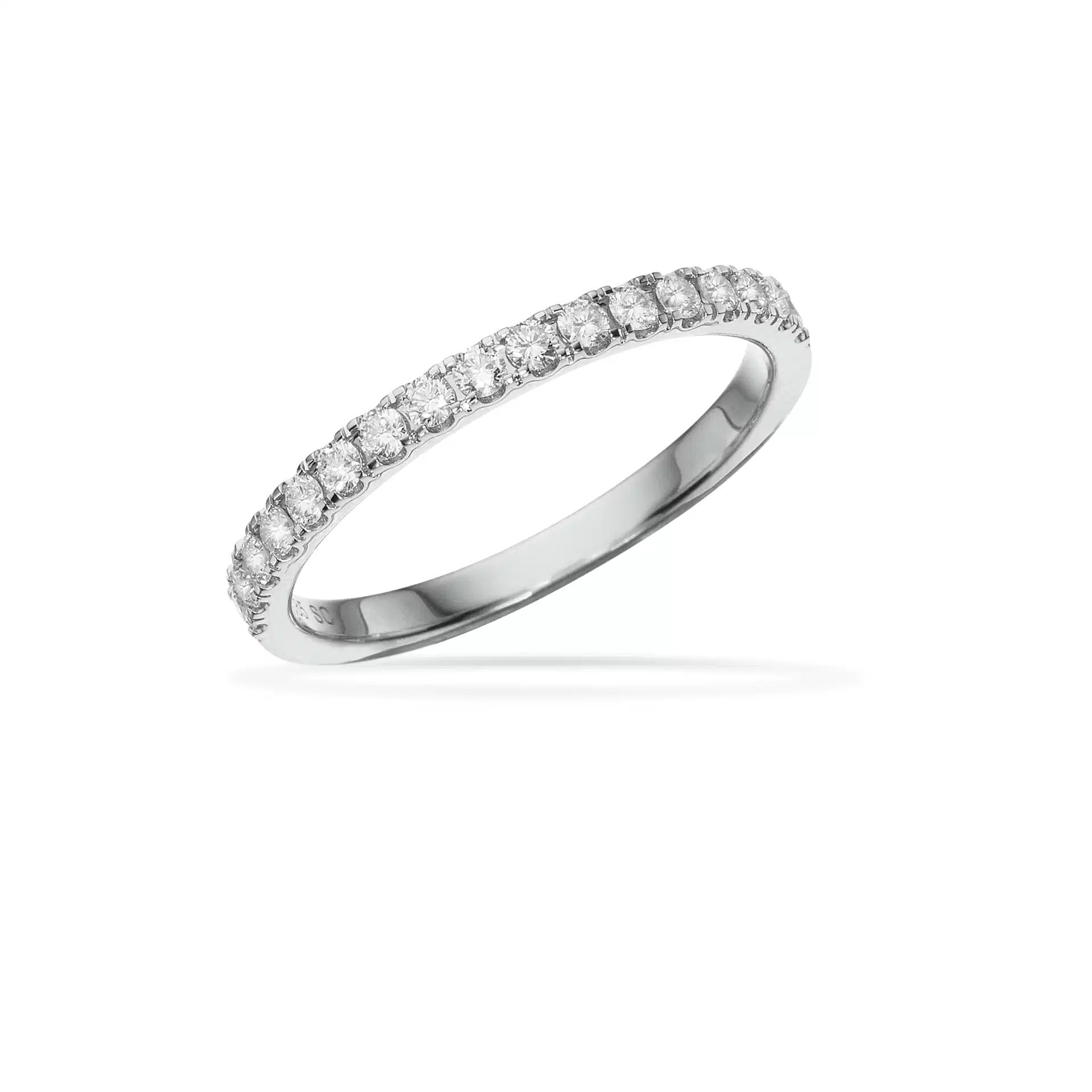 14kt hvidguldsring diamanter 0,32ct Dazzling