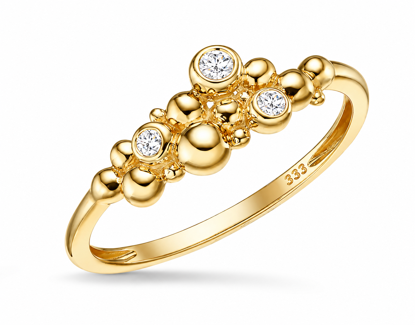 8kt ring kulger+cz		