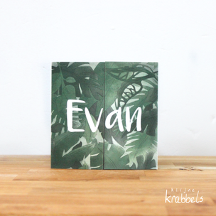 Klijne Krabbels Geboortekaartje op maat Evan 2