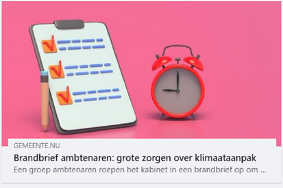 Gemeente Nu Branddbrief bezorgde ambtenaren