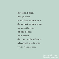 het deed pijn
