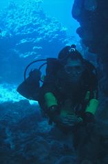 At main cave at Sha'ab Claudia