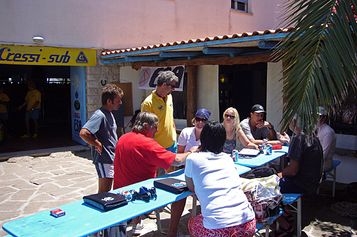 At the dive centre