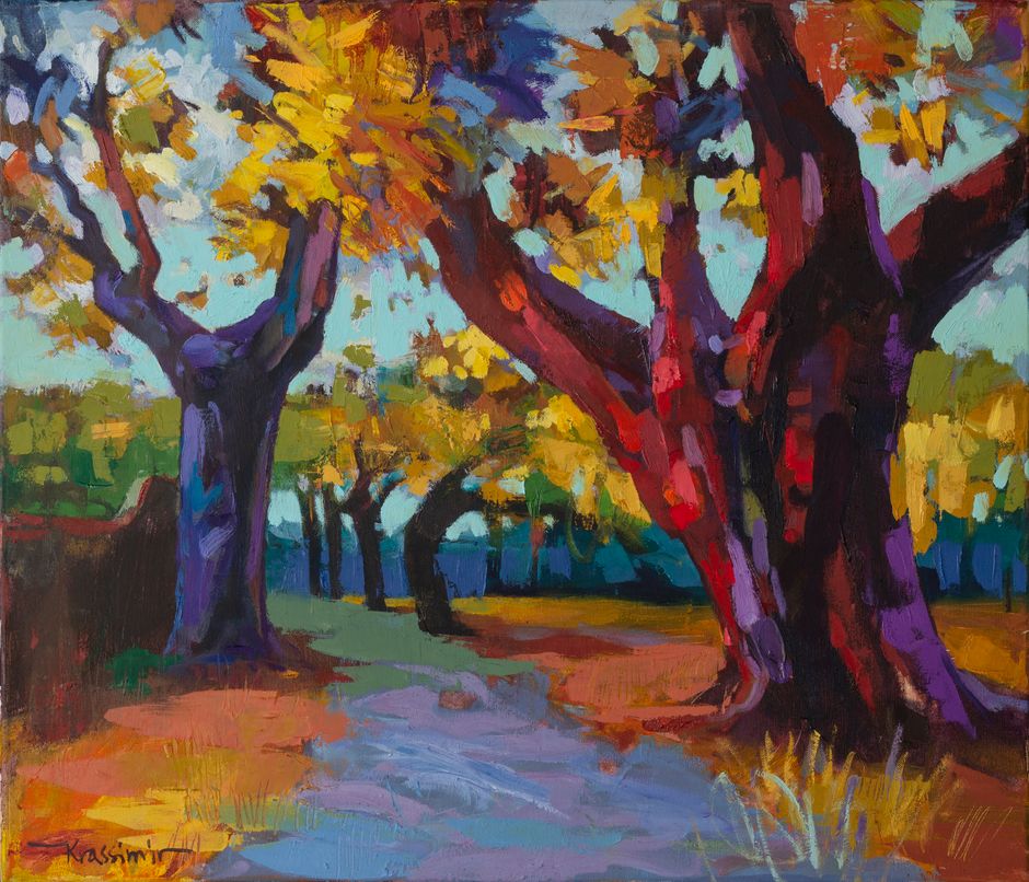 Abendglühen, Öl auf Leinwand 60x70 cm, 2018