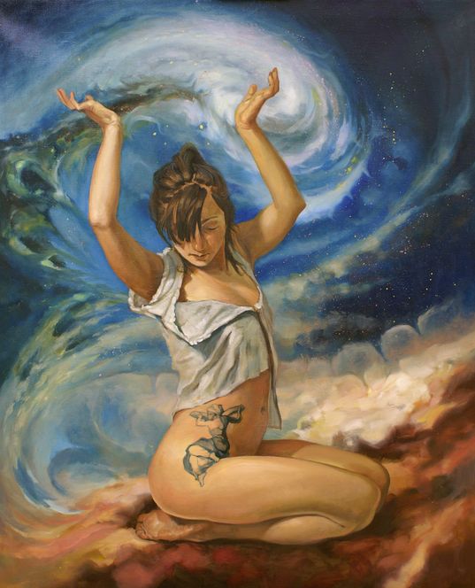 Julia, Öl auf Leinwand, 100x80 cm