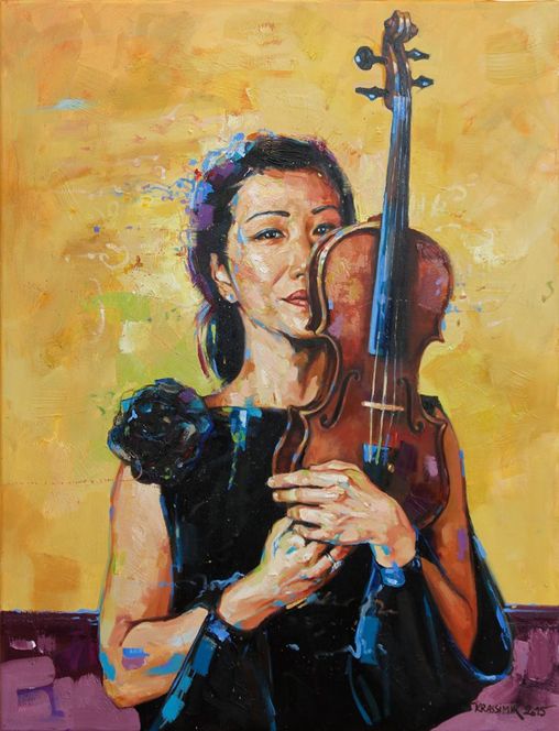 Tomoko, Öl auf Leinwand, 100x80 cm