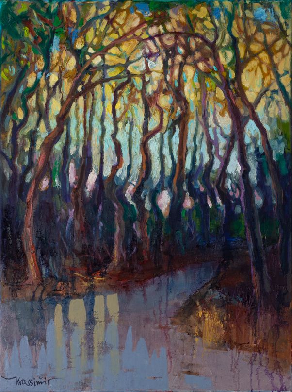 Nach dem Regen, Öl auf Leinwand 80x60 cm, 2018