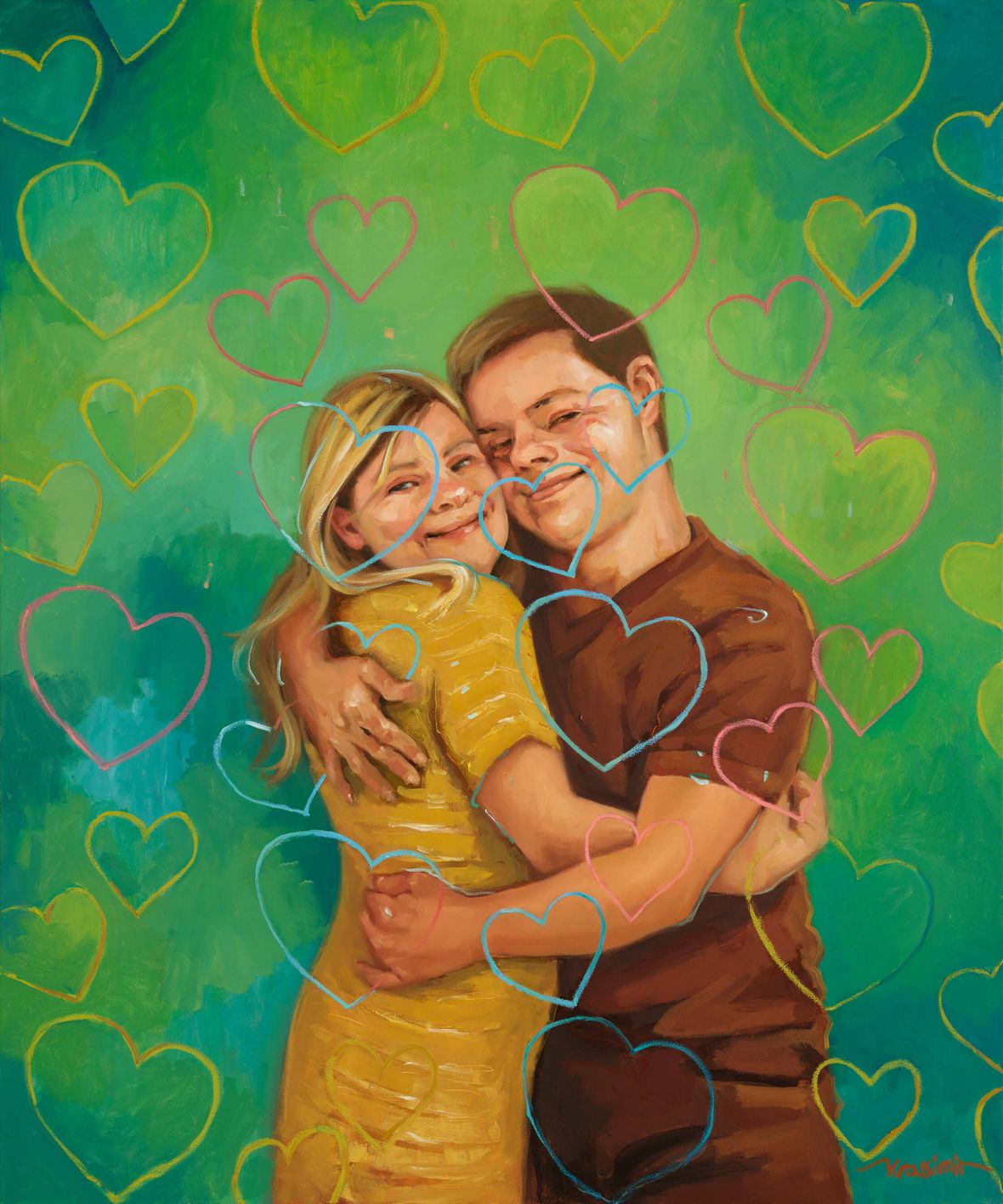 Eva und Patrik, Öl auf Leinwand, 120x100cm