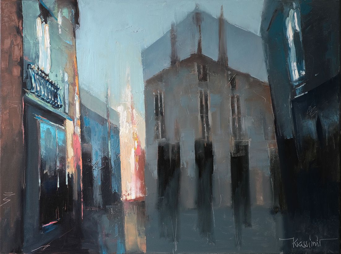 Silent City #2, Öl auf Leinwand, 60x80cm, Krassimir Kolev 2020