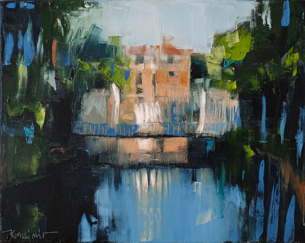 Silent City #7, Öl auf Leinwand, 40x50cm, Krassimir Kolev 2020