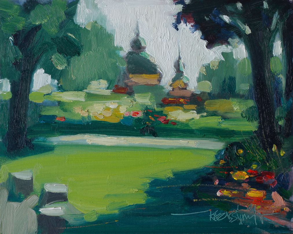 In der Ferne, Öl auf Leinwand 24x30 cm, 2017