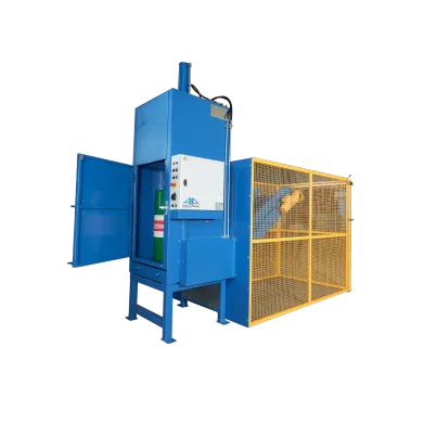 Helautomatisk fatpress med transportband