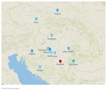 Sarajevo auf der Europakarte
