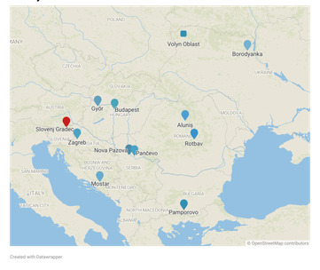 Slovenj Gradec auf der Europakarte