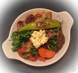 Oxfile råstekt potatis vitlökssmör