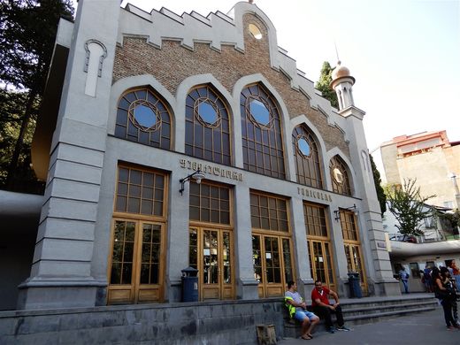 The lower station of the Funicular at Daniel Chonqadze St.