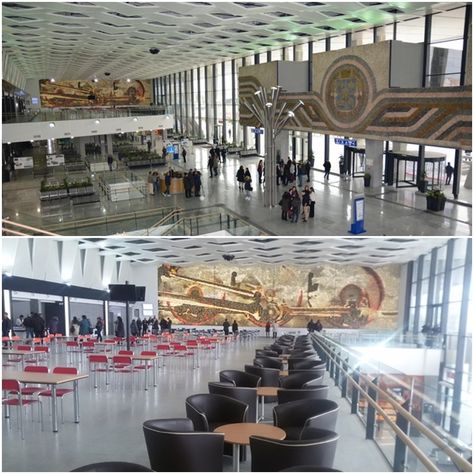 The main lobby of the train station after the 2016 renovation.