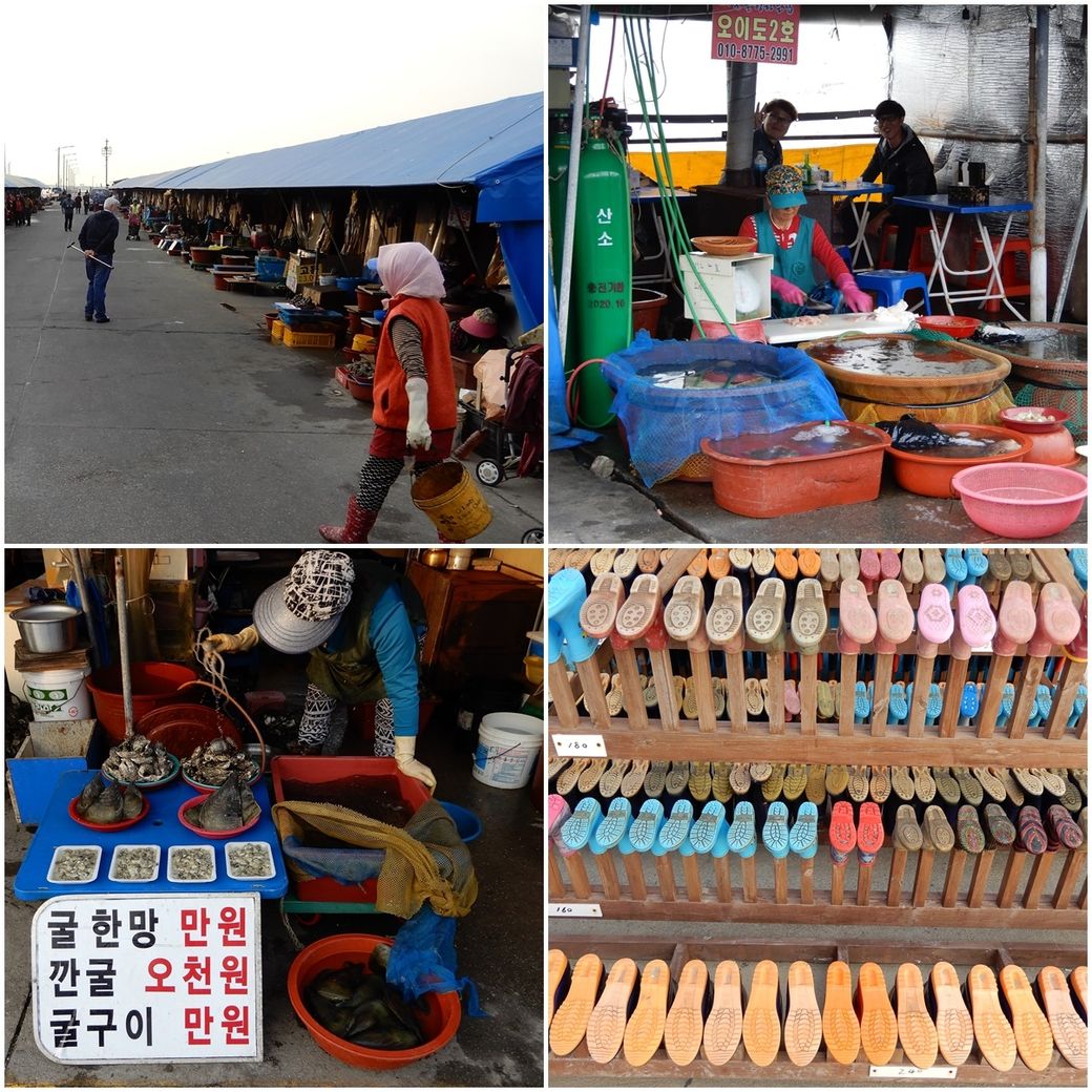 The fish vendors on the Oido pier.