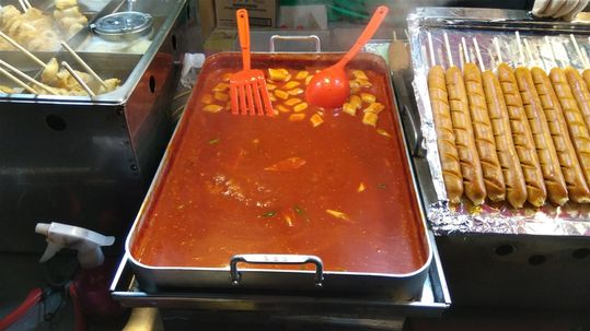 Odeng, Tteokbokki & grilled sausages.