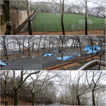 Recreational facilities in Riverside Park.