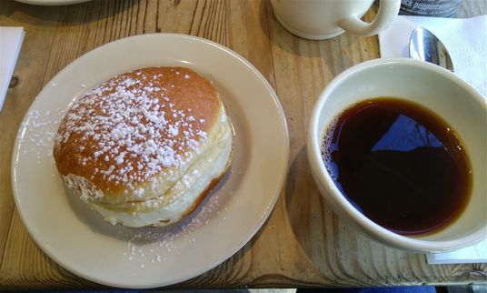 Donut filled with cream.