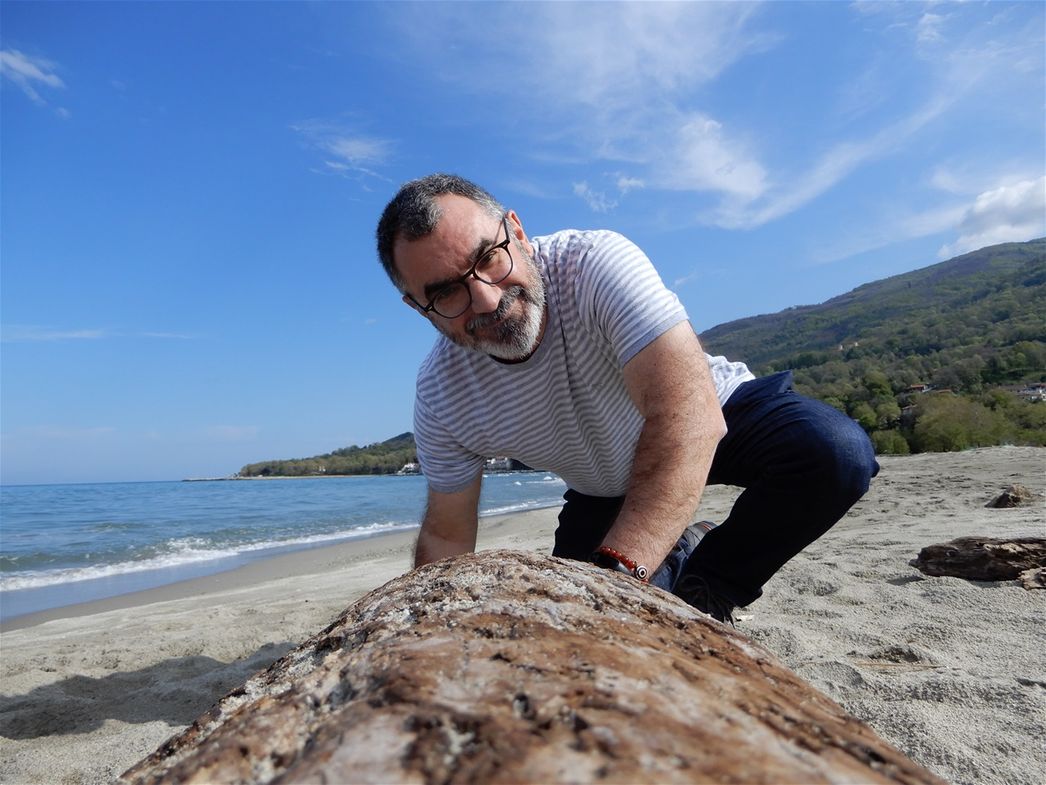 At the beach of Stomio.